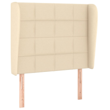 vidaXL krémszínű szövet fejtámla szárnyakkal 103 x 23 x 118/128 cm (3117951) ágy és ágykellék