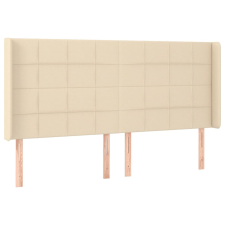 vidaXL krémszínű szövet fejtámla szárnyakkal 183x16x118/128 cm (3119599) ágy és ágykellék