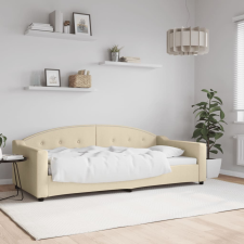 vidaXL krémszínű szövet kanapéágy 90 x 200 cm bútor