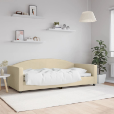 vidaXL krémszínű szövet kanapéágy 90 x 200 cm bútor