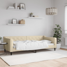 vidaXL krémszínű szövet kanapéágy 90 x 200 cm ágy és ágykellék