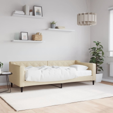 vidaXL krémszínű szövet kanapéágy matraccal 80 x 200 cm ágy és ágykellék