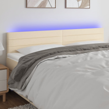 vidaXL krémszínű szövet LED-es fejtámla 180x5x78/88 cm ágy és ágykellék