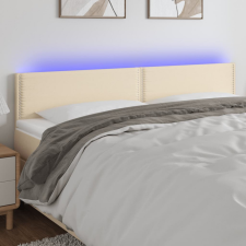 vidaXL krémszínű szövet LED-es fejtámla 180x5x78/88 cm ágy és ágykellék