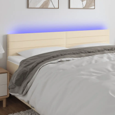 vidaXL krémszínű szövet LED-es fejtámla 200x5x78/88 cm ágy és ágykellék