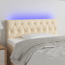 vidaXL krémszínű szövet LED-es fejtámla 90 x 7 x 78/88 cm ágy és ágykellék