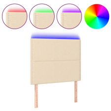 vidaXL krémszínű szövet LED-es fejtámla 90x5x118/128 cm (3122271) ágy és ágykellék