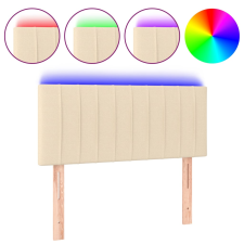 vidaXL krémszínű szövet LED-es fejtámla 90x5x78/88 cm (3121837) ágy és ágykellék