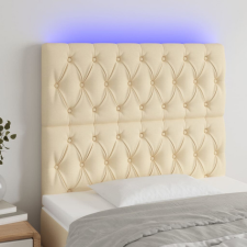 vidaXL krémszínű szövet LED-es fejtámla 90x7x118/128 cm ágy és ágykellék