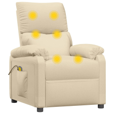 vidaXL krémszínű szövet masszázsfotel (348468) masszázsfotel