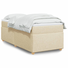 vidaXL krémszínű szövet rugós ágy matraccal 100 x 200 cm ágy és ágykellék