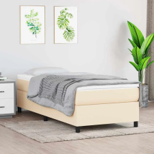 vidaXL krémszínű szövet rugós ágy matraccal 100 x 200 cm ágy és ágykellék
