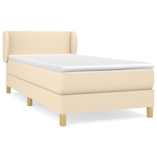 vidaXL krémszínű szövet rugós ágy matraccal 100 x 200 cm (3126626) ágy és ágykellék