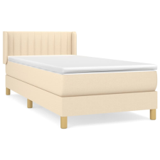 vidaXL krémszínű szövet rugós ágy matraccal 100 x 200 cm (3130414) ágy és ágykellék