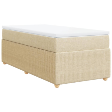 vidaXL krémszínű szövet rugós ágy matraccal 100 x 200 cm (3285551) ágy és ágykellék