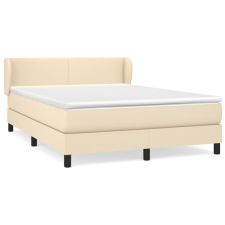 vidaXL krémszínű szövet rugós ágy matraccal 140 x 190 cm (3126082) ágy és ágykellék