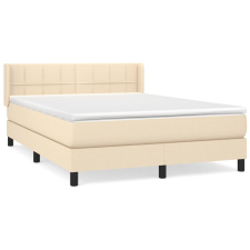vidaXL krémszínű szövet rugós ágy matraccal 140 x 190 cm (3129710) ágy és ágykellék