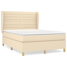 vidaXL krémszínű szövet rugós ágy matraccal 140 x 200 cm (3128610) - Ágyak és ágykeretek ágy és ágykellék