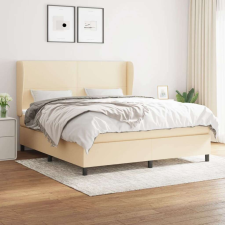 vidaXL krémszínű szövet rugós ágy matraccal 180 x 200 cm ágy és ágykellék