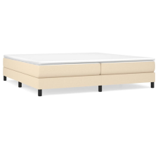 vidaXL krémszínű szövet rugós ágy matraccal 200 x 200 cm (3144106) ágy és ágykellék