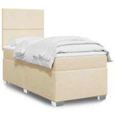 vidaXL krémszínű szövet rugós ágy matraccal 80 x 200 cm ágy és ágykellék