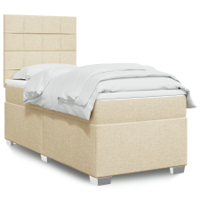 vidaXL krémszínű szövet rugós ágy matraccal 80 x 200 cm ágy és ágykellék