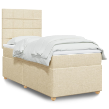 vidaXL krémszínű szövet rugós ágy matraccal 80 x 200 cm ágy és ágykellék