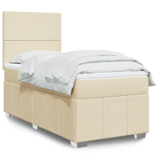 vidaXL krémszínű szövet rugós ágy matraccal 80 x 200 cm ágy és ágykellék