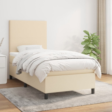 vidaXL krémszínű szövet rugós ágy matraccal 80 x 200 cm ágy és ágykellék