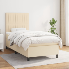 vidaXL krémszínű szövet rugós ágy matraccal 80 x 200 cm ágy és ágykellék