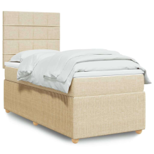 vidaXL krémszínű szövet rugós ágy matraccal 80 x 200 cm ágy és ágykellék