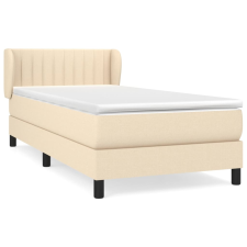 vidaXL krémszínű szövet rugós ágy matraccal 80 x 200 cm (3126362) ágy és ágykellék