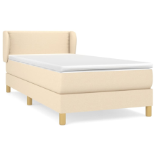 vidaXL krémszínű szövet rugós ágy matraccal 80 x 200 cm (3126682) ágy és ágykellék