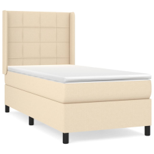 vidaXL krémszínű szövet rugós ágy matraccal 80 x 200 cm (3131390) ágy és ágykellék