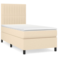 vidaXL krémszínű szövet rugós ágy matraccal 80 x 200 cm (3141894) ágy és ágykellék