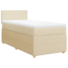 vidaXL krémszínű szövet rugós ágy matraccal 80 x 200 cm (3287281) ágy és ágykellék