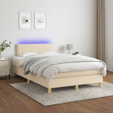 vidaXL krémszínű szövet rugós és LED-es ágy matraccal 120 x 200 cm ágy és ágykellék