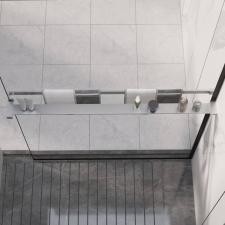 vidaXL króm alumínium zuhanypolc walk-in zuhanyfalhoz 100 cm kád, zuhanykabin