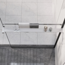 vidaXL króm alumínium zuhanypolc walk-in zuhanyfalhoz 80 cm kád, zuhanykabin