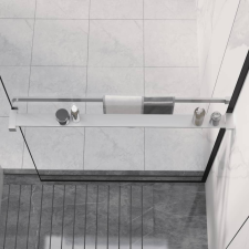 vidaXL króm alumínium zuhanypolc walk-in zuhanyfalhoz 90 cm kád, zuhanykabin