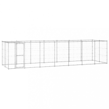 vidaXL kültéri horganyozott acél kutyakennel tetővel 16,94 m² szállítóbox, fekhely kutyáknak