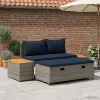 vidaXL Kültéri kanapé szett 4 -Seater 4 pcs 55 x 30 x 39 cm