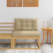 vidaXL Kültéri középső kanapé Poliészter Fehér kerti bútor