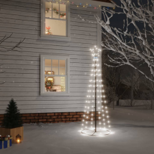 vidaXL Kúp alakú karácsonyfa 108 hideg fehér LED-del 70 x 180 cm műfenyő