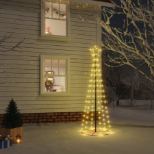 vidaXL kúp alakú karácsonyfa 108 meleg fehér LED-del 70 x 180 cm műfenyő