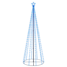 vidaXL kúp alakú karácsonyfa 310 kék LED-del 100 x 300 cm (343492) műfenyő