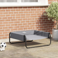 vidaXL Kutyafekhely Világosszürke 75 x 75 x 30 cm Acél szállítóbox, fekhely kutyáknak