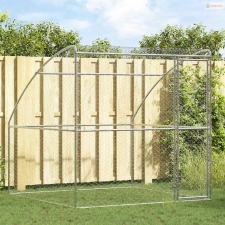 vidaXL Kutyaház tárolóval Ezüst 2 x 2 x 2 m Horganyzott acél szállítóbox, fekhely kutyáknak