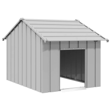 vidaXL Kutyaház tetővel 83x130x85 cm horganyzott acél szállítóbox, fekhely kutyáknak