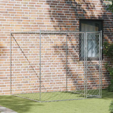 vidaXL Kutyaketrec Ezüst 200 x 200 x 200 cm Horganyzott acél szállítóbox, fekhely kutyáknak